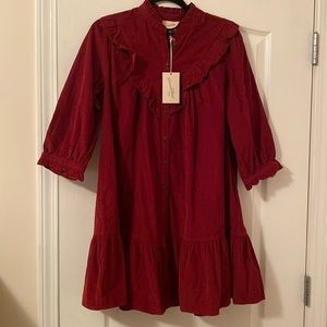 Target burgundy babydoll dress